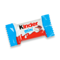 Een kleurrijke Kinder Mini chocolade in een verpakte hoes.